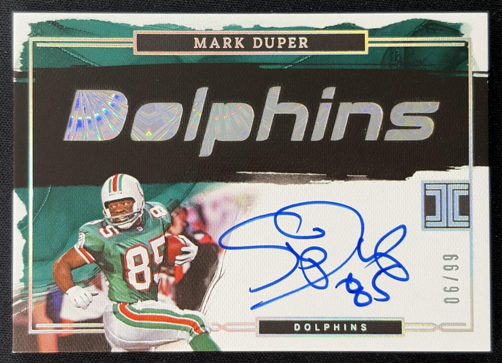 Mark Duper 2023 Panini Impeccable Logo Auto /99 Dolphins front