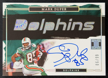 Mark Duper 2023 Panini Impeccable Logo Auto /99 Dolphins front