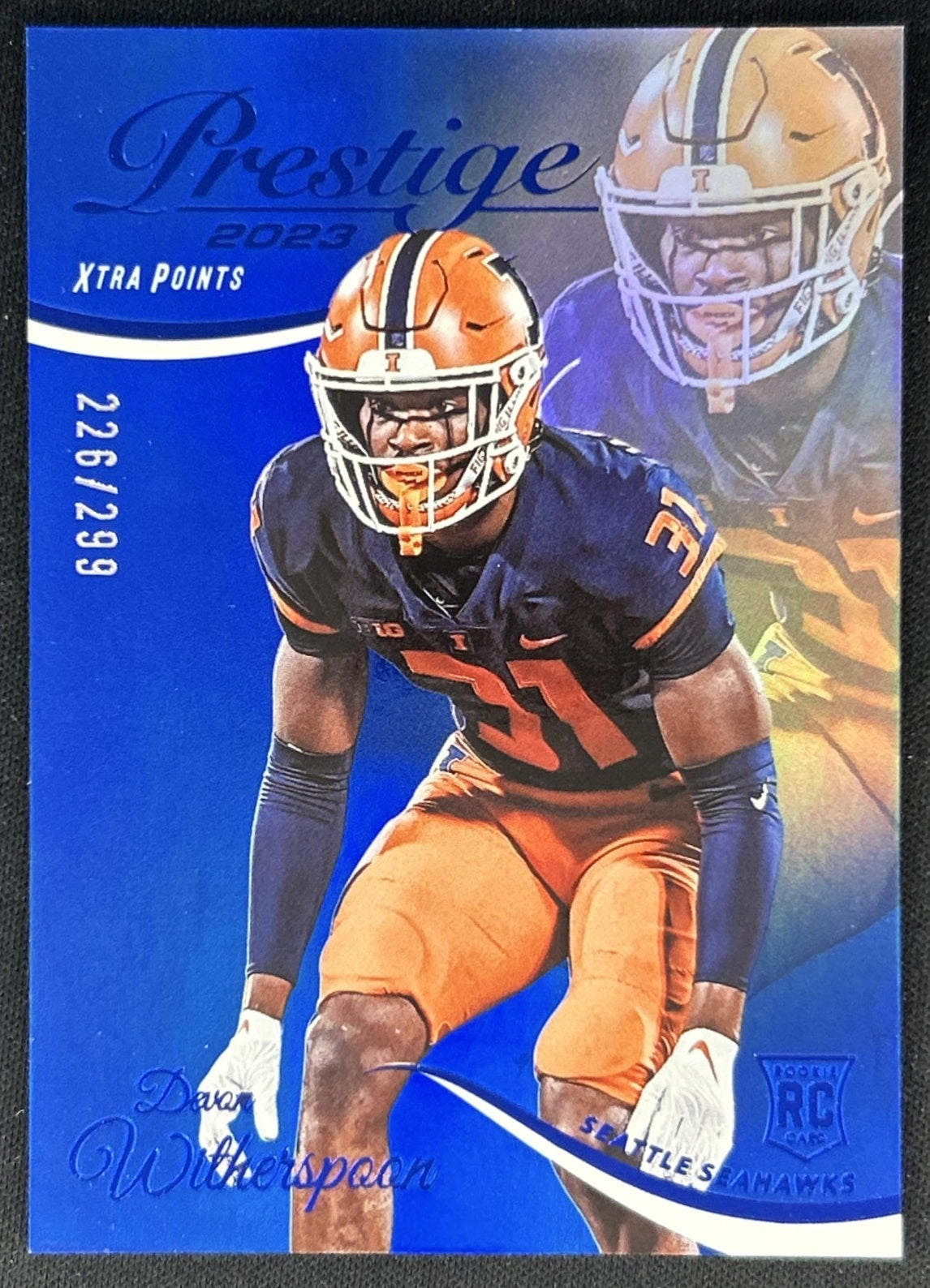 Devon Witherspoon 2023 Panini Prestige Xtra Points Premium Blue /299 Seahawks
