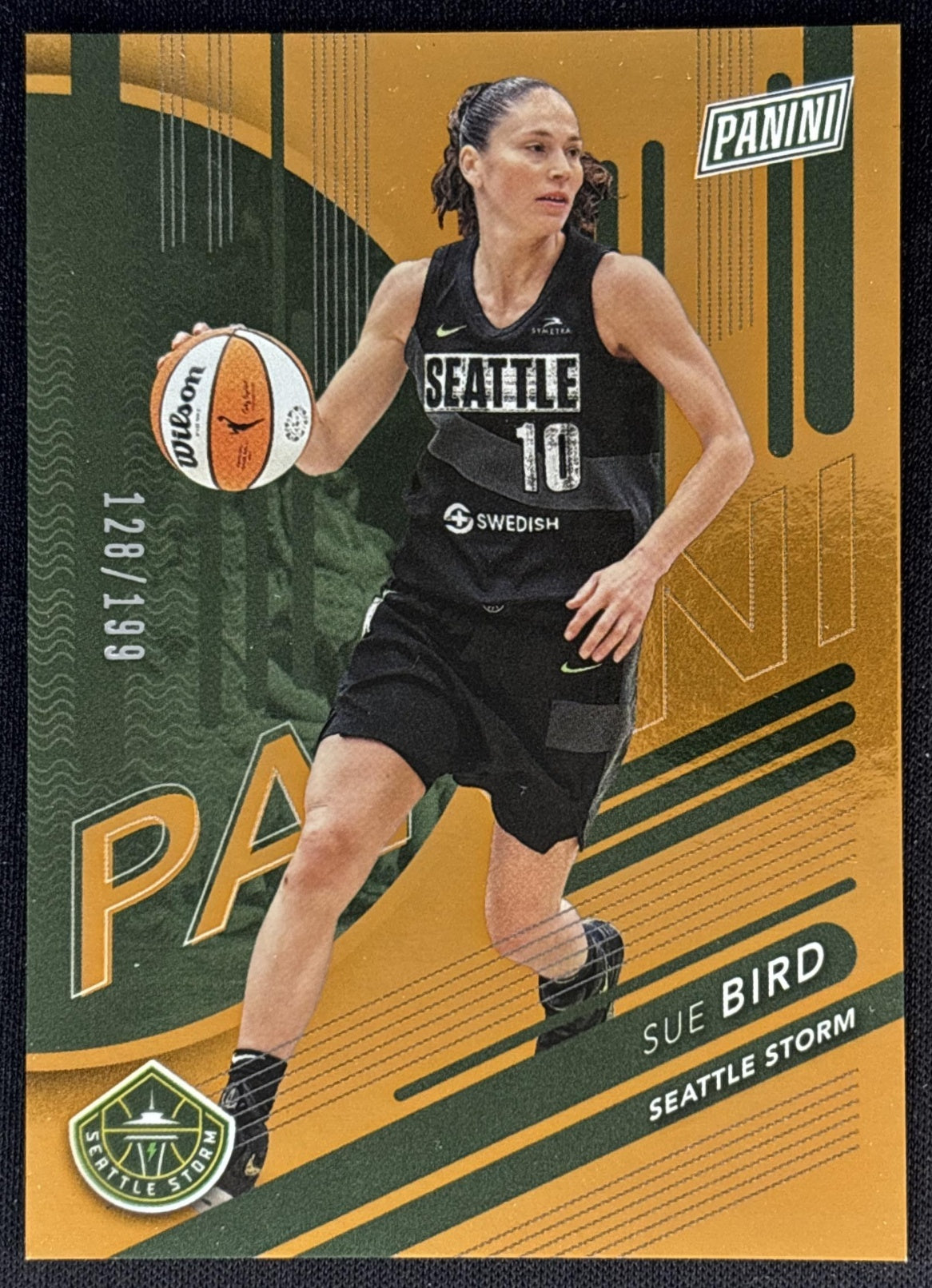 Sue Bird 2024 Panini National NSCC Wrapper Redemption Orange /199