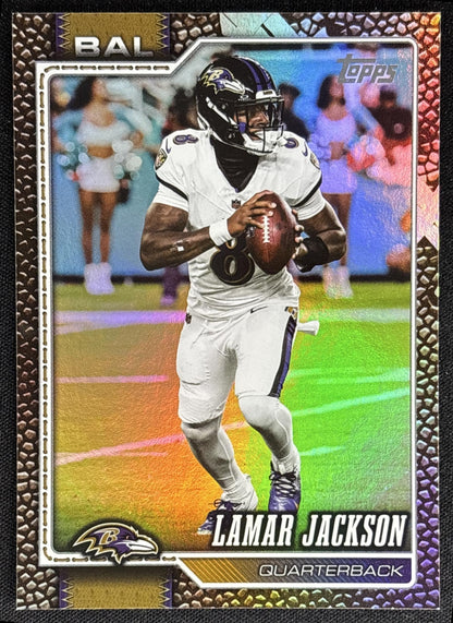 Lamar Jackson 2026 Topps Football Leather Foil Ravens