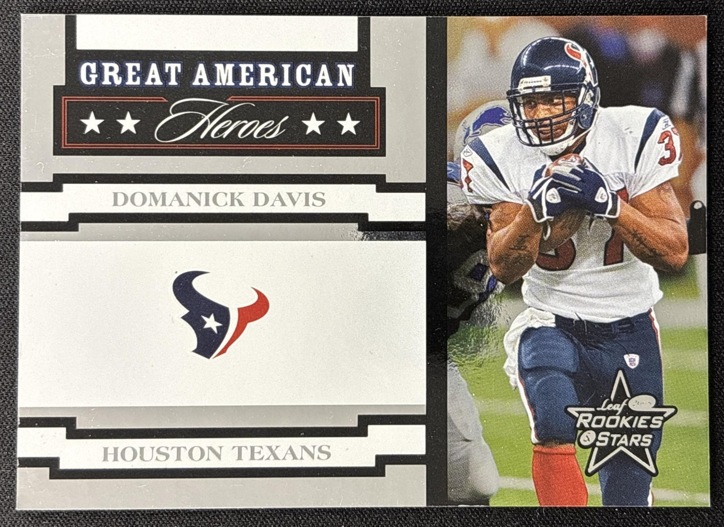 Domanick Davis 2005 Leaf Rookies & Stars Great American Heroes White /750 Texans Houston Texans Default Title Sports Trading Cards