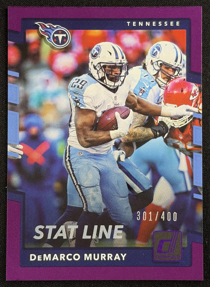 DeMarco Murray 2017 Panini Donruss Stat Line Season /400 Titans