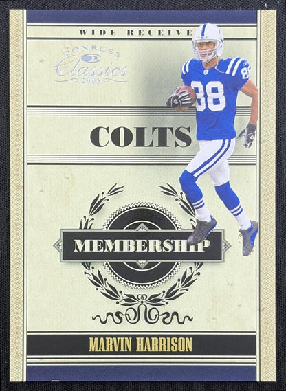 Marvin Harrison 2006 Donruss Classics Membership VIP Jerseys /250 Colts Indianapolis Colts