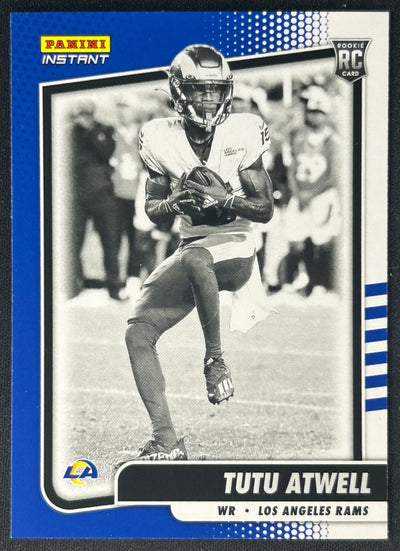 Tutu Atwell 2021 Instant Black and White Rookies Rams Sports Trading Card