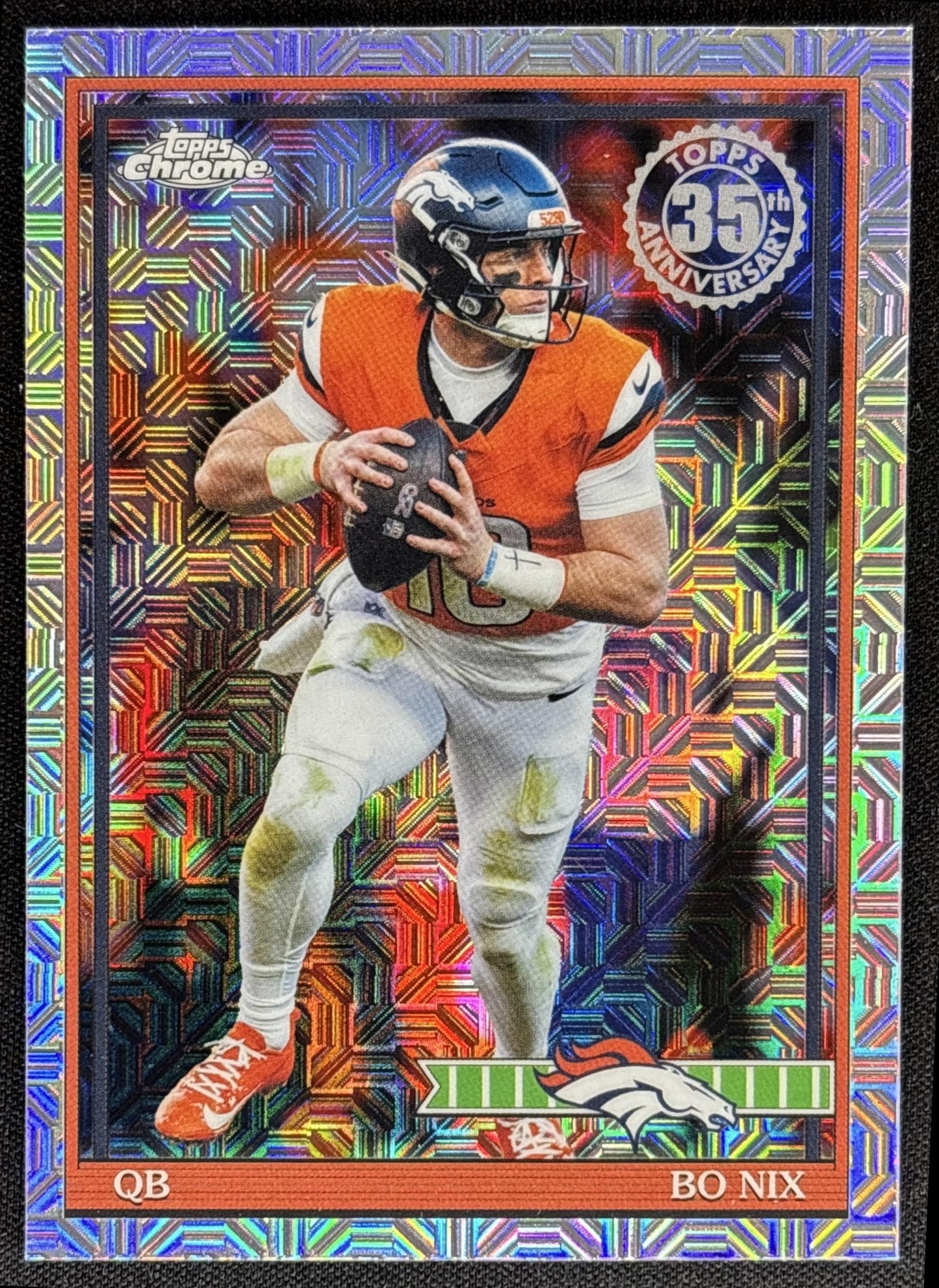 Bo Nix 2026 Topps 1991 Chrome Mojo Refractor Broncos
