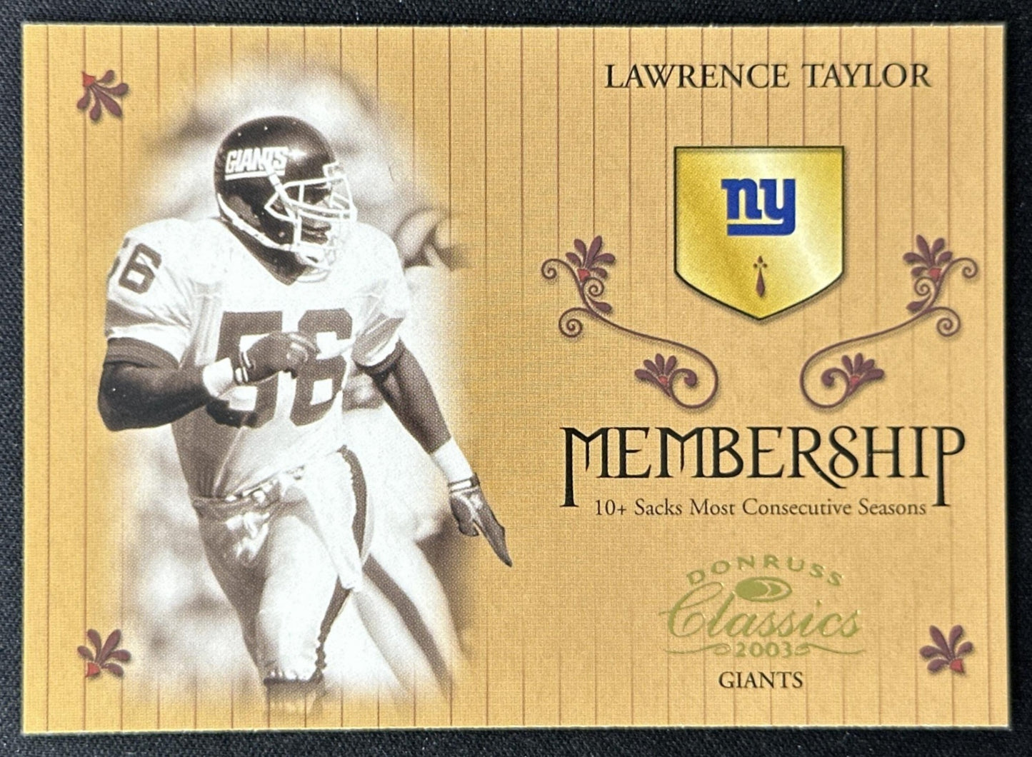 Lawrence Taylor 2003 Donruss Classics Membership /1500 Giants