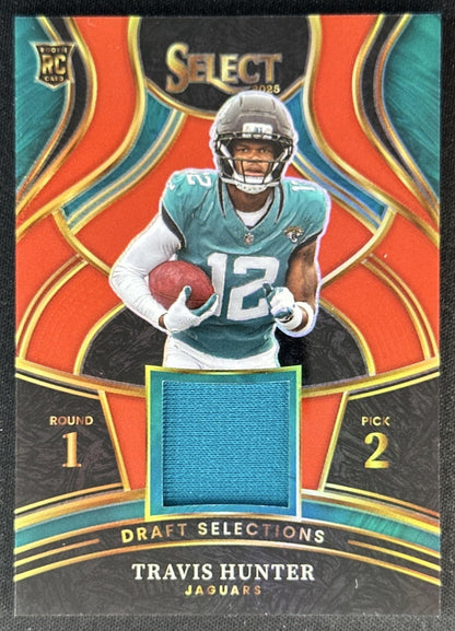 Travis Hunter 2025 Panini Select Draft Selections Memorabilia Red Prizm Jaguars Default Title Sports Trading Cards