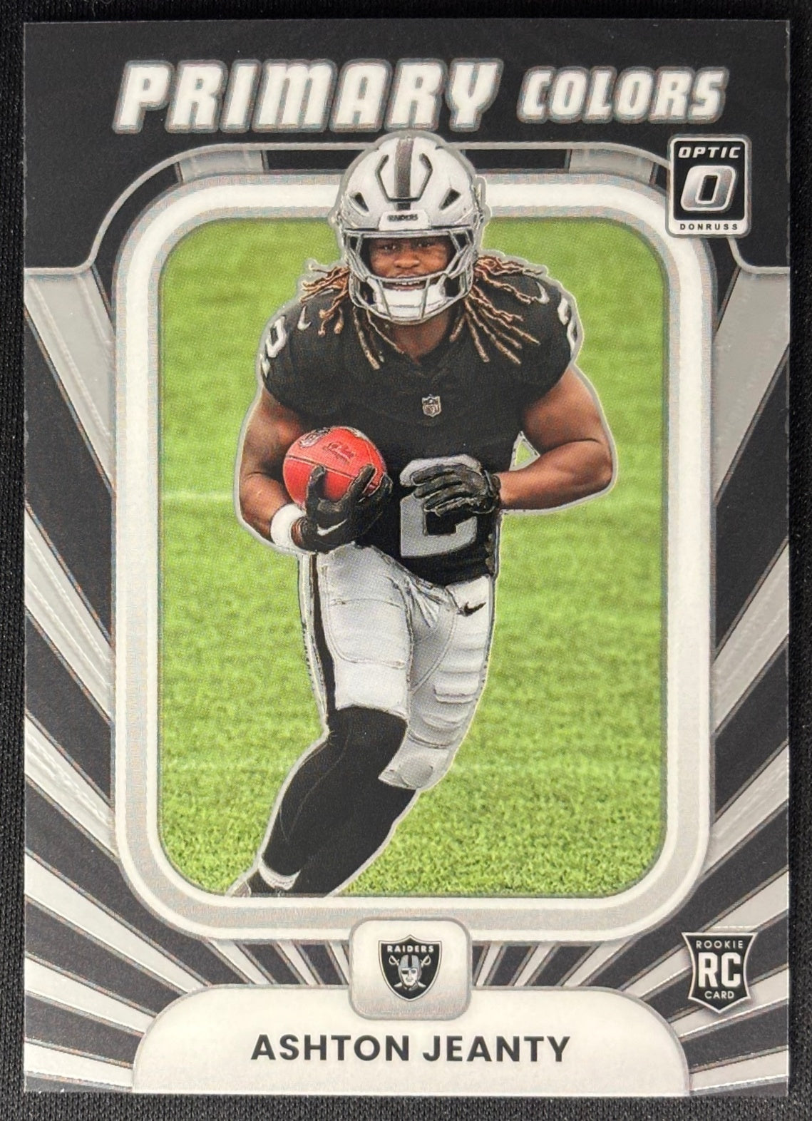 Ashton Jeanty Optic Primary Colors Rookie Raiders Sports Trading Card