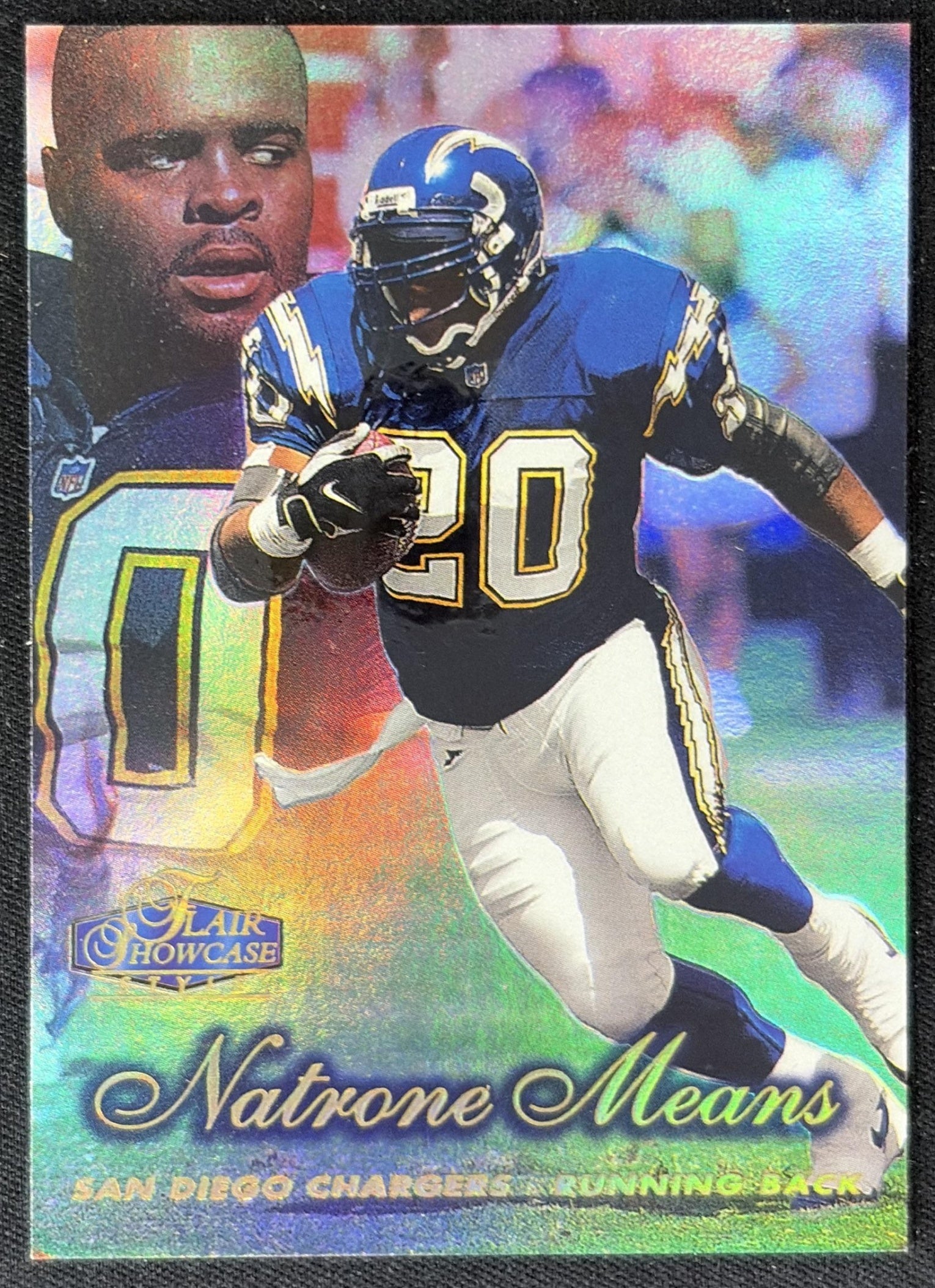 Natrone Means 1998 Fleer Flair Showcase Row 2 Style Chargers