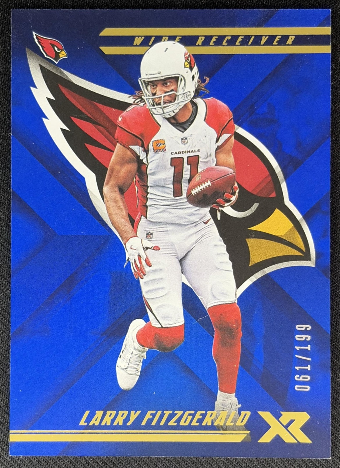 Larry Fitzgerald 2018 Panini XR Blue /199 Cardinals front