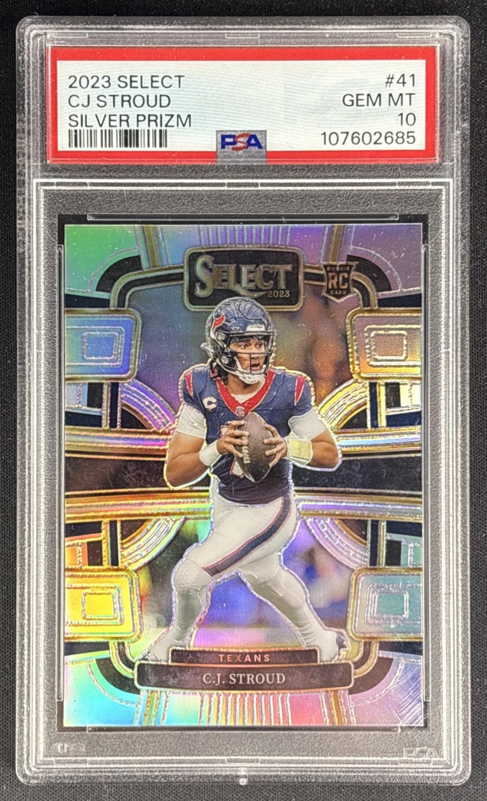 C.J. Stroud 2023 Panini Select Silver Prizm PSA 10 Gen MT Texans Sports Trading Cards