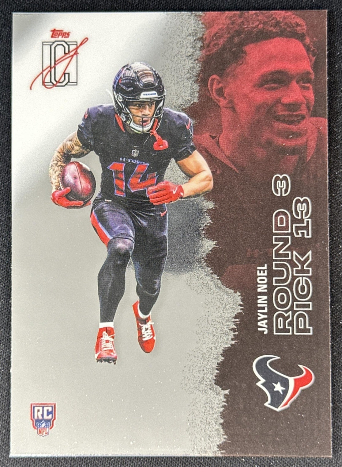 Jaylin Noel 2025 Topps Signature Class Chrome Rookie Texans front