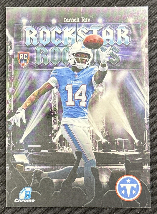Carnell Tate 2026 Bowman Rockstar Rookies Chrome Titans