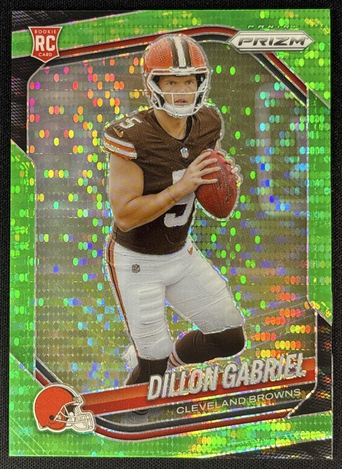Dillon Gabriel 2025 Panini Prizm Neon Green Pulsar Browns Sports Trading Cards
