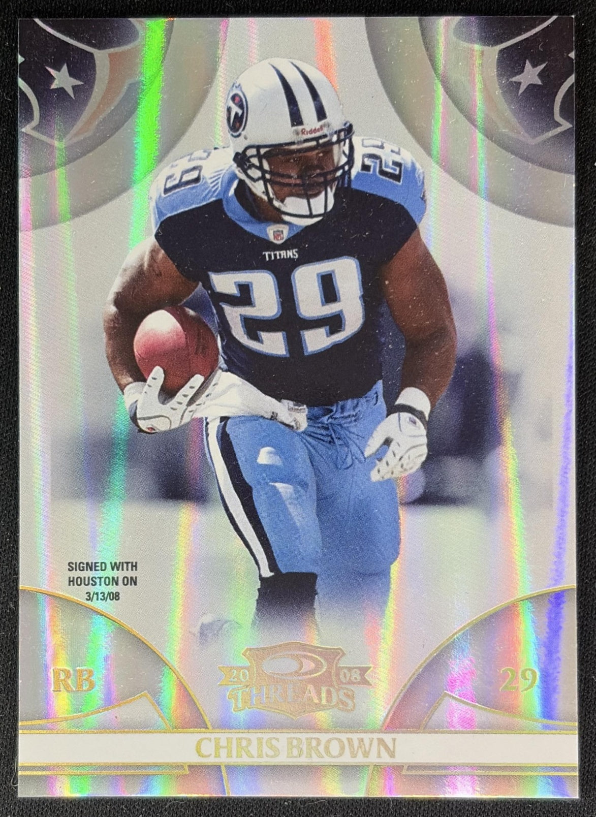 Chris Brown 2008 Donruss Threads Gold Holofoil /50 Texans