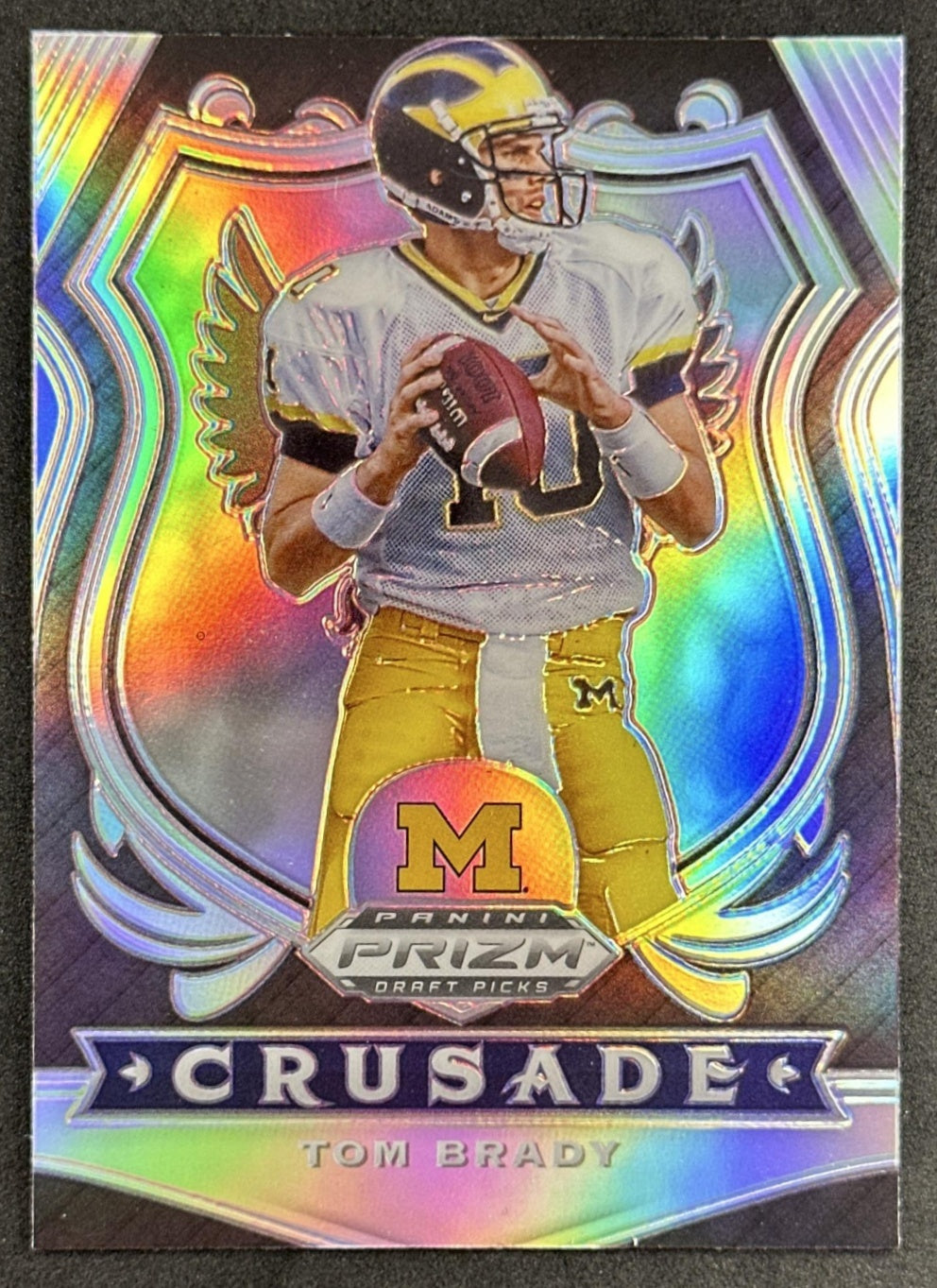 Tom Brady 2020 Panini Prizm Draft Picks Prizms Silver Wolverines Patriots Front