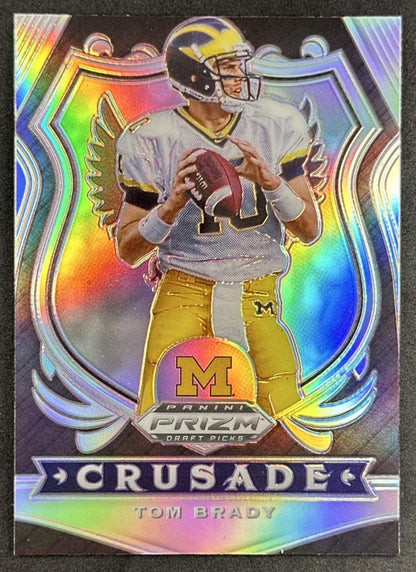 Tom Brady 2020 Panini Prizm Draft Picks Prizms Silver Wolverines Patriots Front