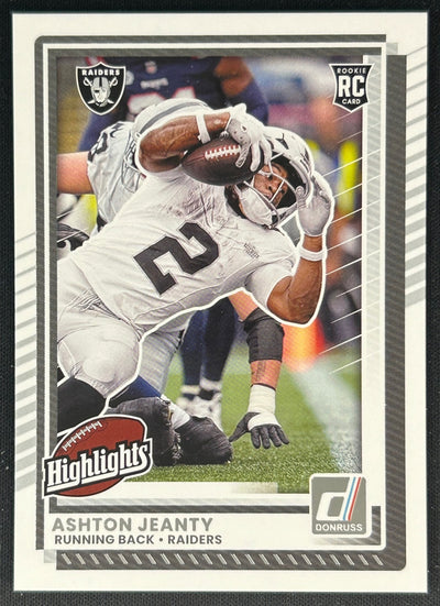 Ashton Jeanty 2025 Donruss Highlights Raiders Sports Trading Cards
