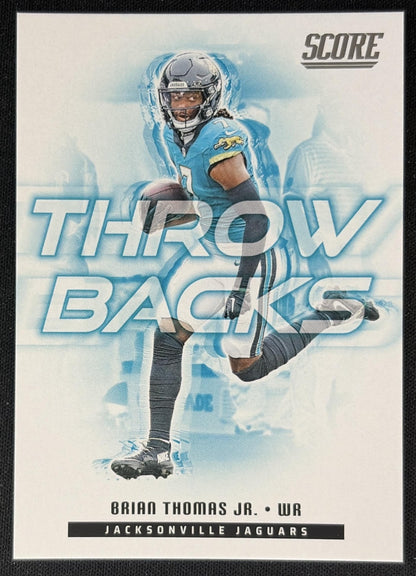 Brian Thomas Jr. 2025 Panini Score Throwbacks Jaguars Sports Trading Cards