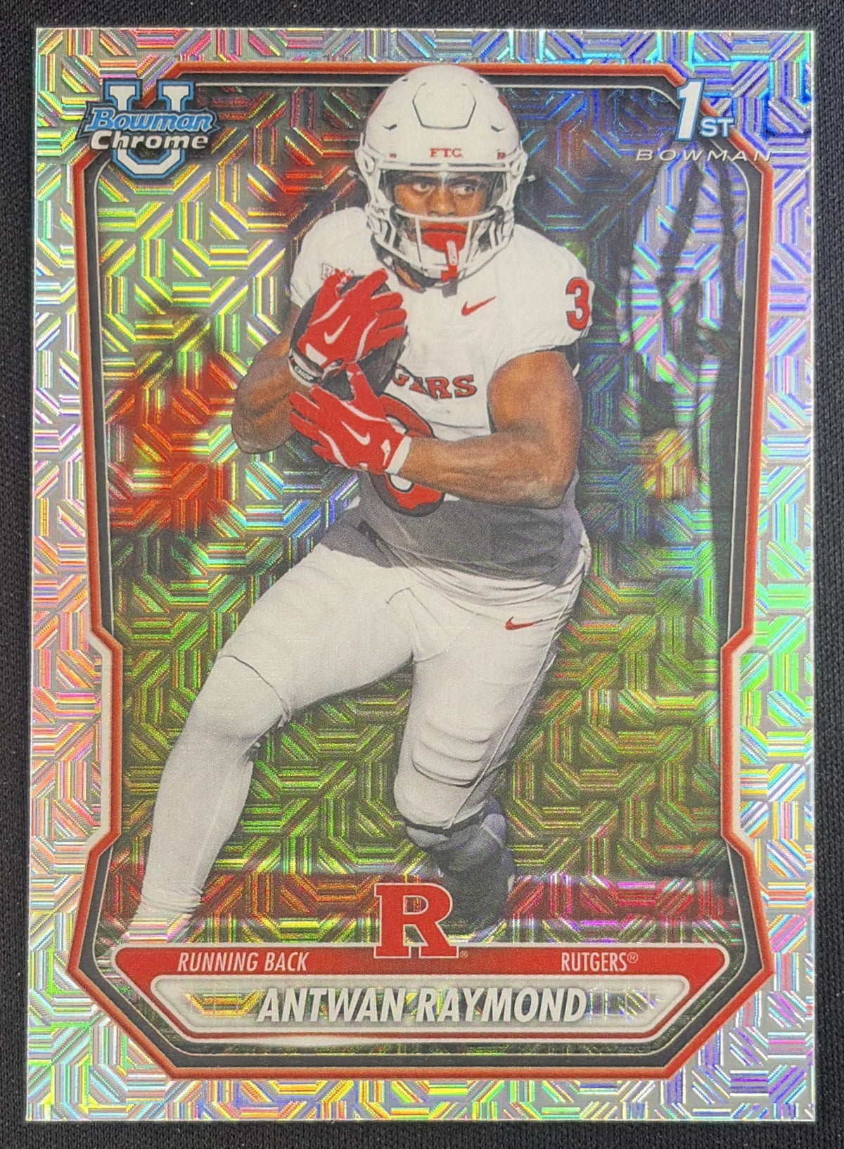Antwan Raymond 2026 Bowman Chrome Prospects Mojo Refractor Scarlet Knights
