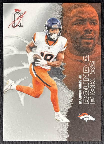 Marvin Mims Jr. 2025 Topps Signature Class Chrome Veteran Broncos Sports Trading Cards