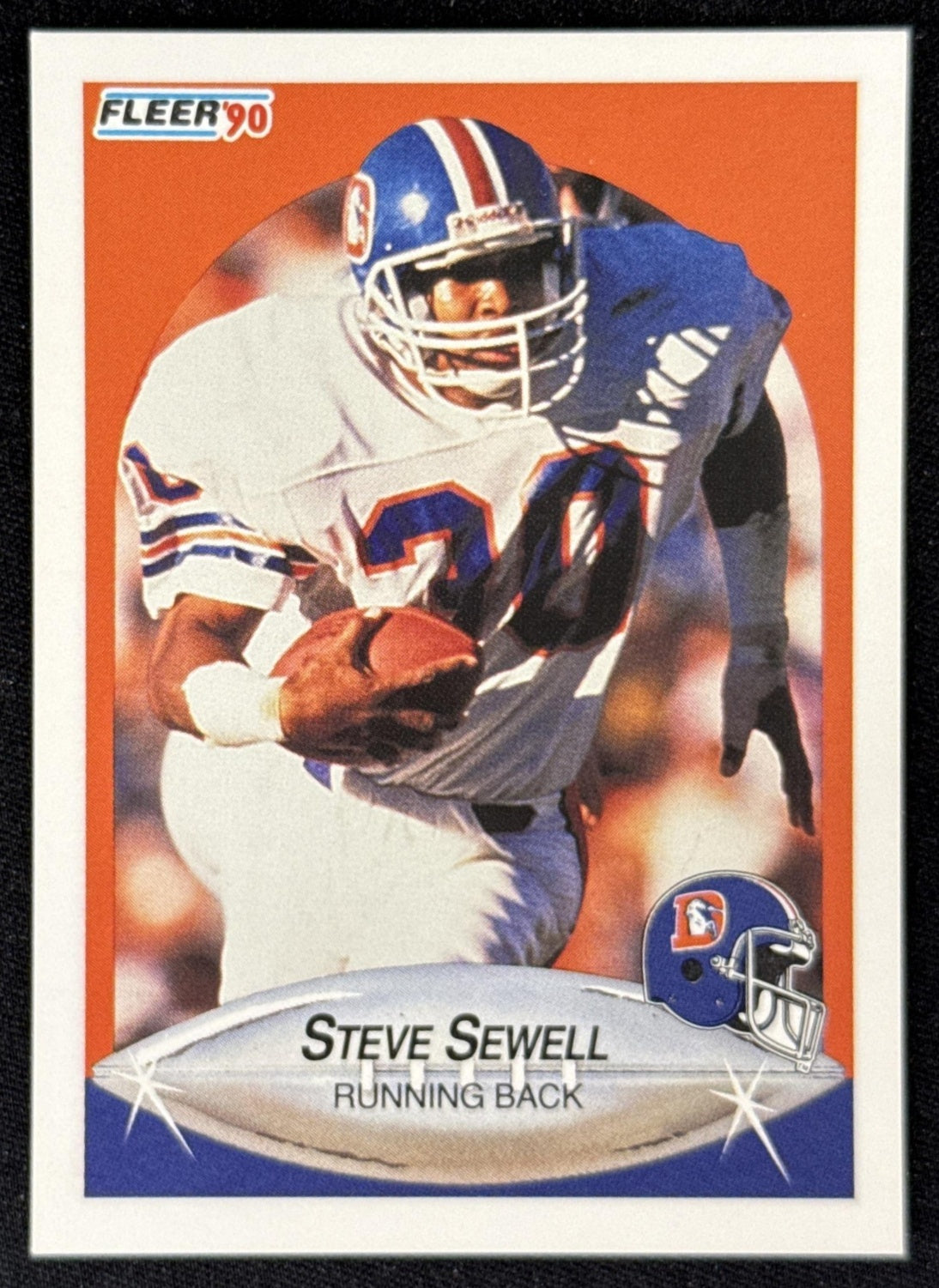Steve Sewell 1990 Fleer Broncos Sports Trading Card
