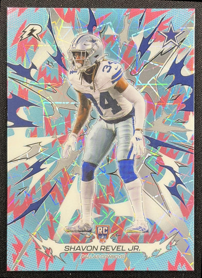 Shavon Revel Jr. 2025 Topps Resurgence Sky Blue and Pink Shock Refractor Cowboys