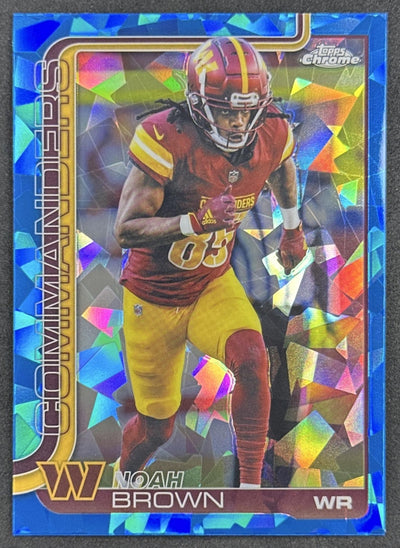 Noah Brown 2025 Topps Chrome Sapphire Commanders Sports Trading Card