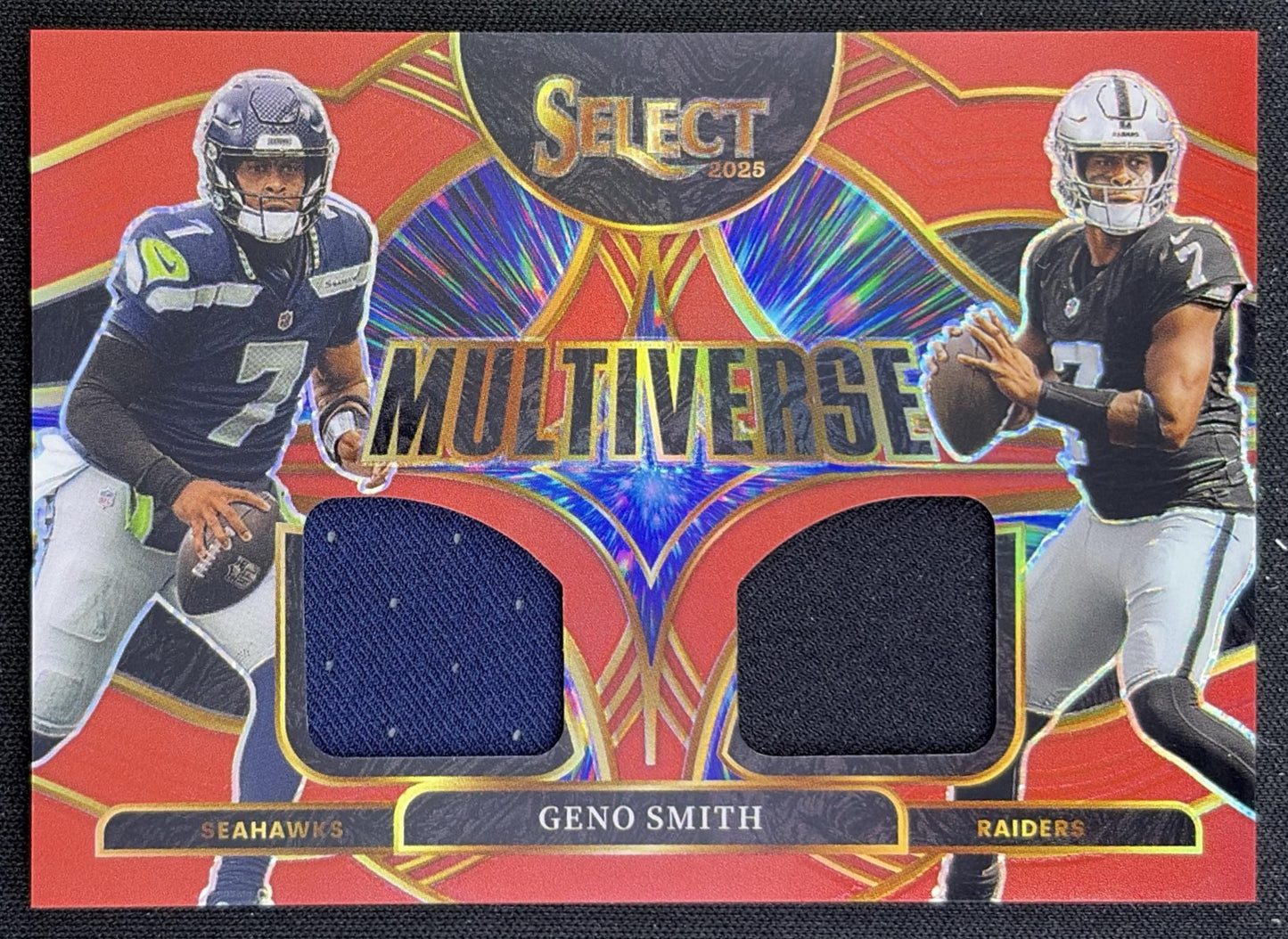 Geno Smith 2025 Panini Select Multiverse Jerseys Red Prizm