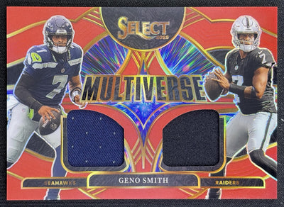Geno Smith 2025 Panini Select Multiverse Jerseys Red Prizm