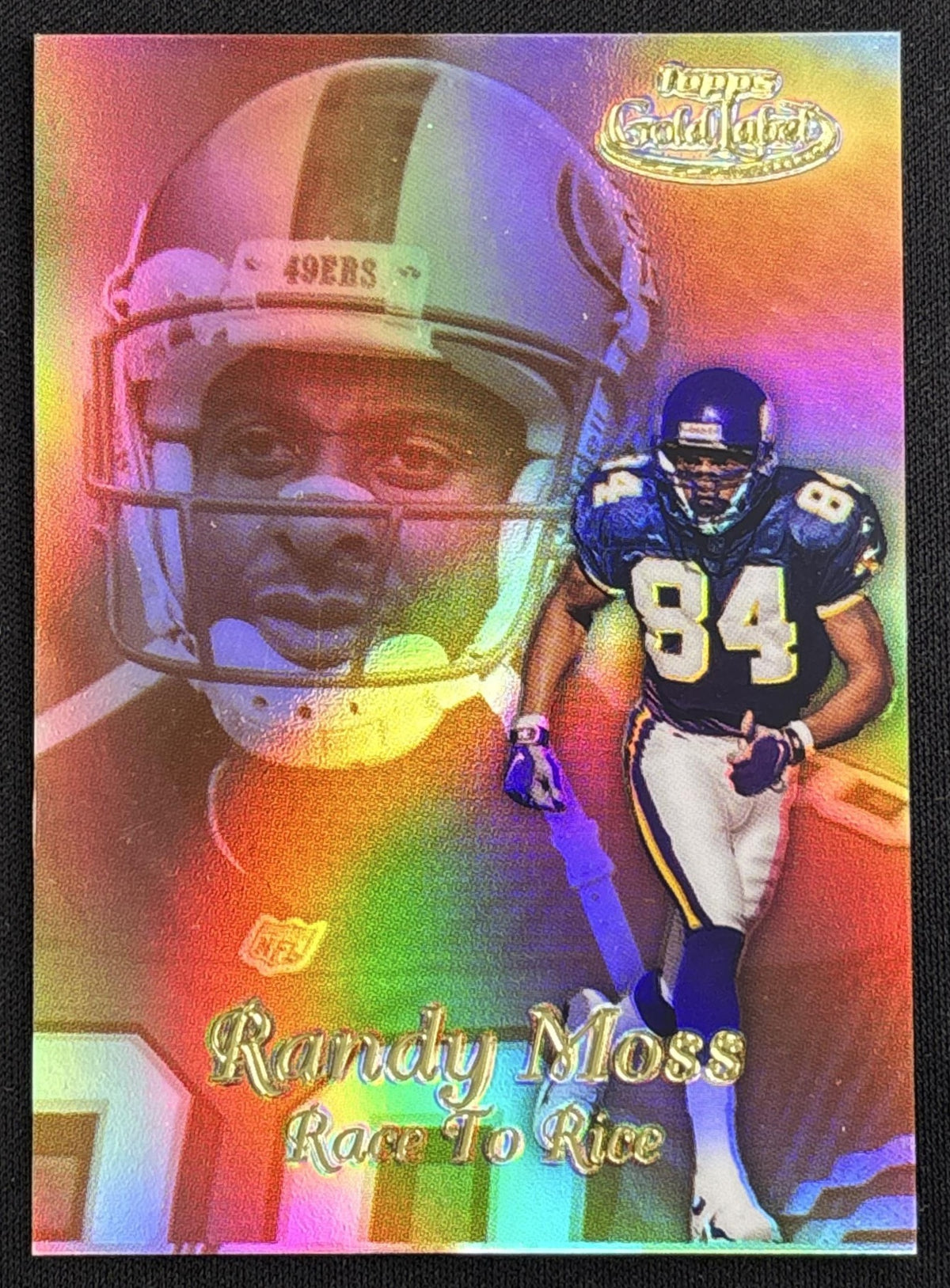 Randy Moss 1999 Topps Gold Label Race to... Vikings Sports Trading Card
