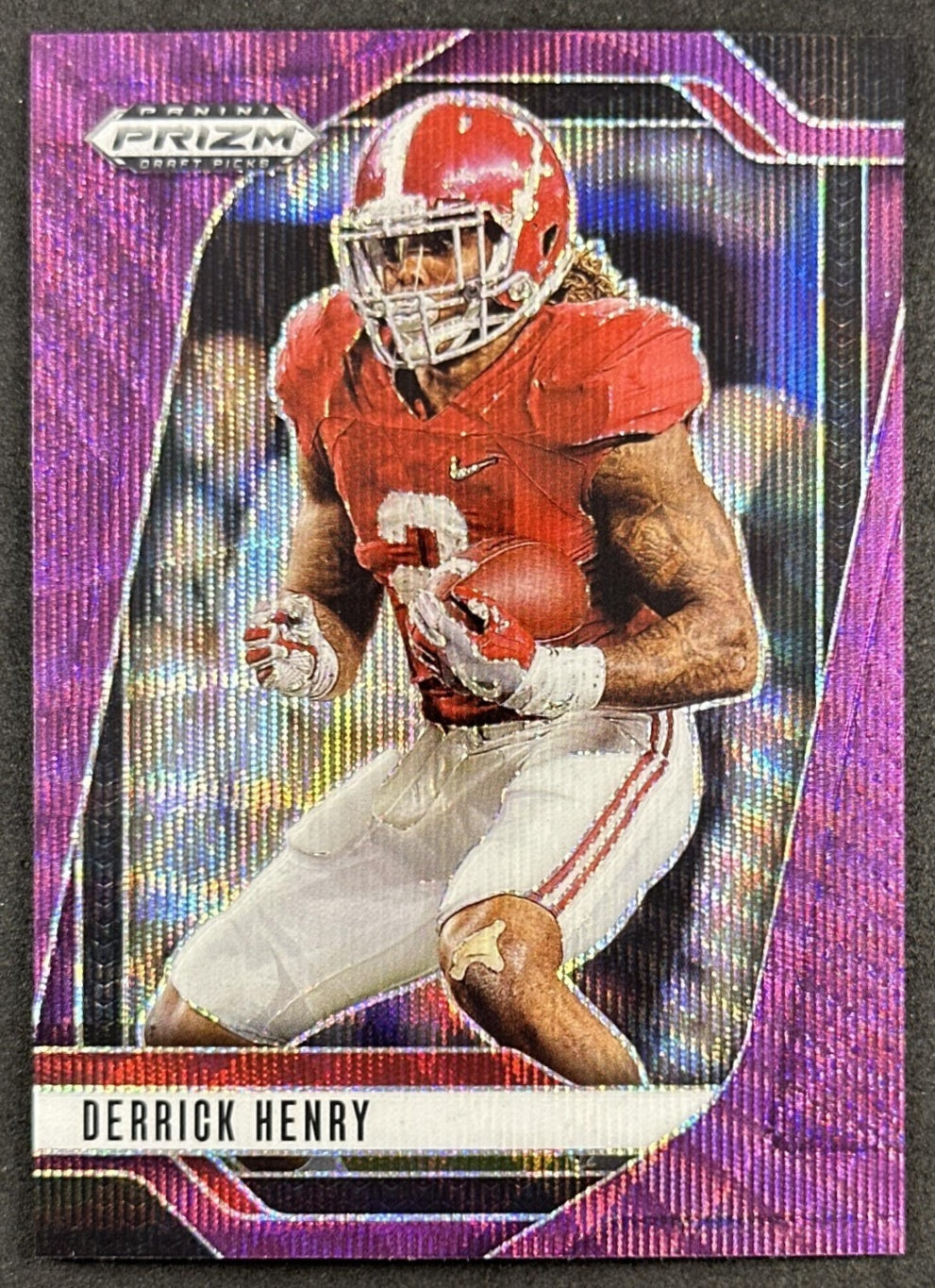 Derrick Henry 2025 Panini Prizm Draft Picks Purple Wave Crimson Tide Ravens