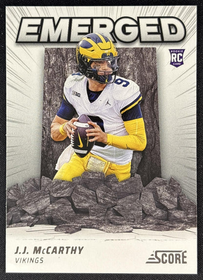 J.J. McCarthy 2024 Panini Score Emerged Vikings front