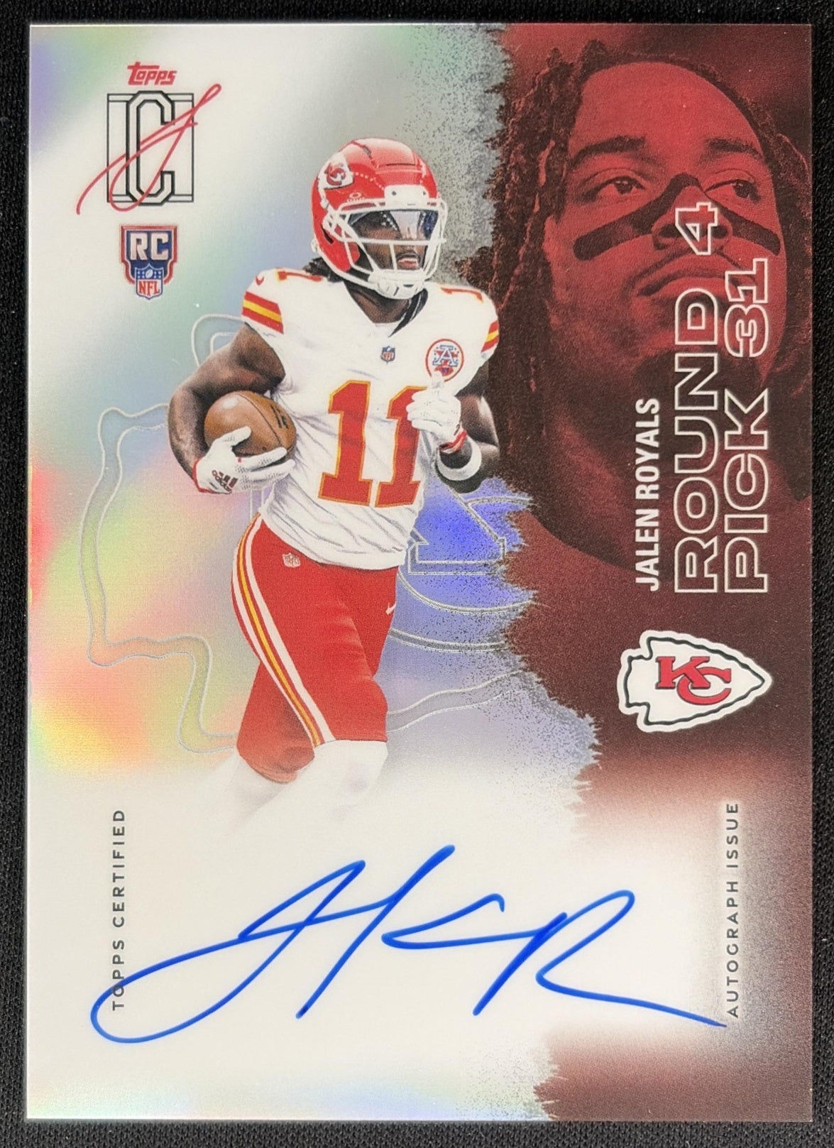 Jalen Royals 2025 Topps Signature Class Rookie Chrome Auto Chiefs