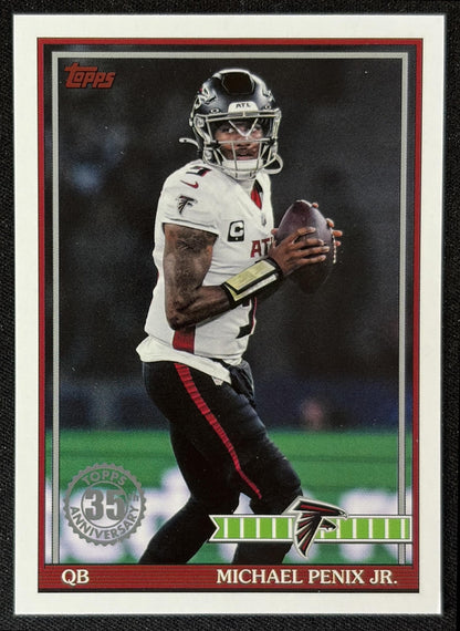 Michael Penix Jr. 2026 Topps 1991 Falcons front