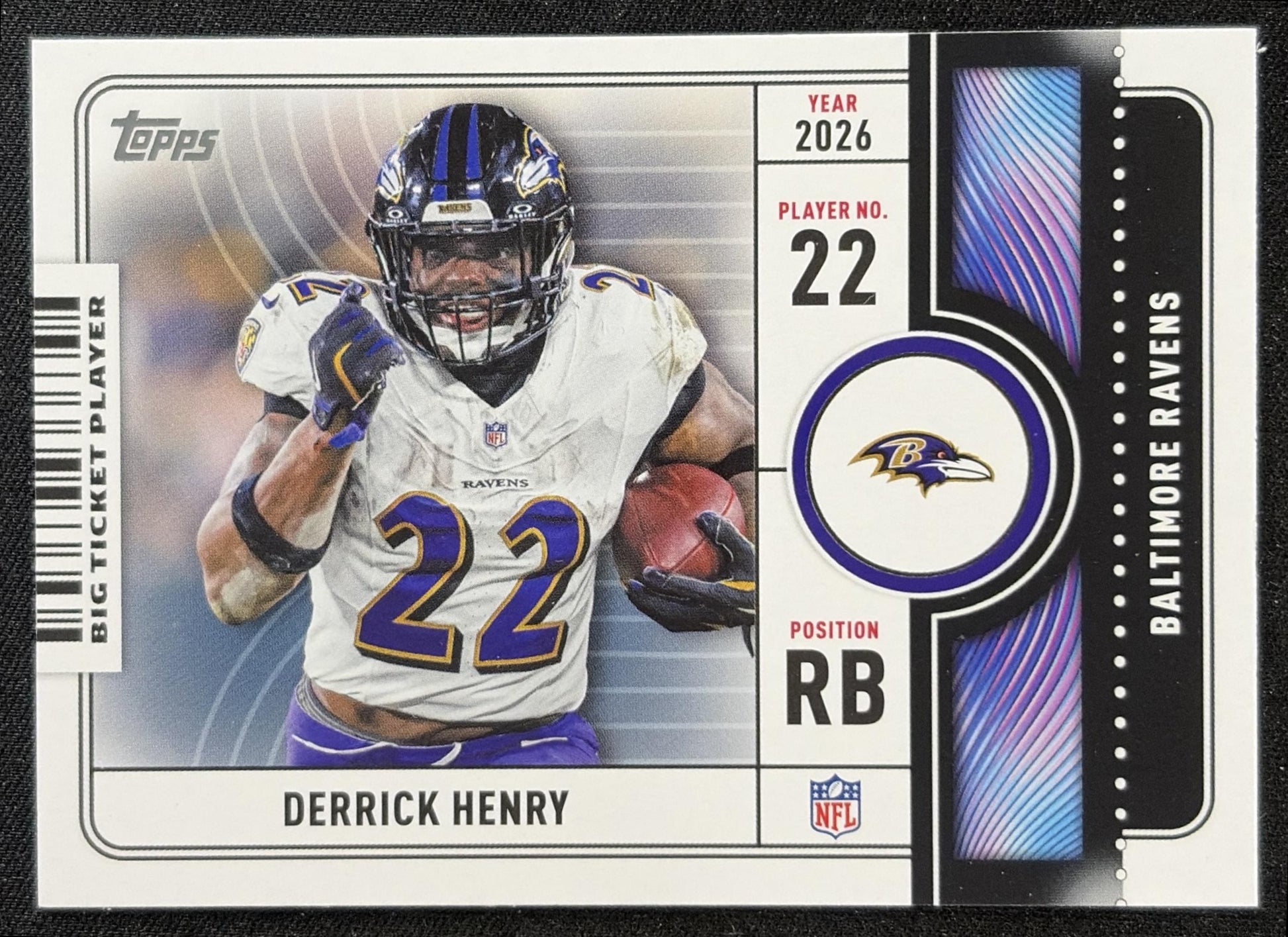 Derrick Henry 2026 Topps Big Ticket Players Ravens front