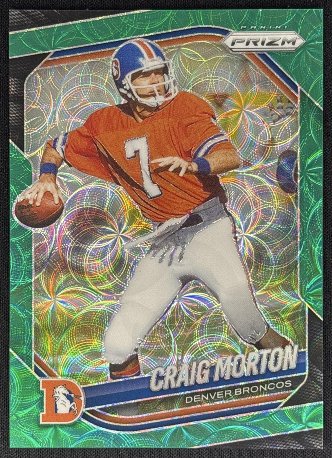 Craig Morton 2025 Panini Prizm Green Scope /75 Broncos Sports Trading Cards