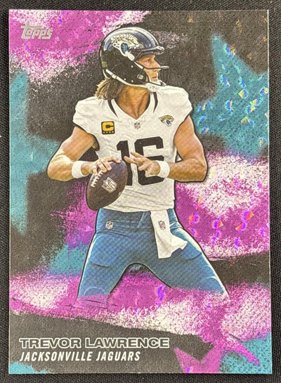 Trevor Lawrence 2026 Topps NFL Stars Pink Crackle Foil Jaguars Sports Trading Card