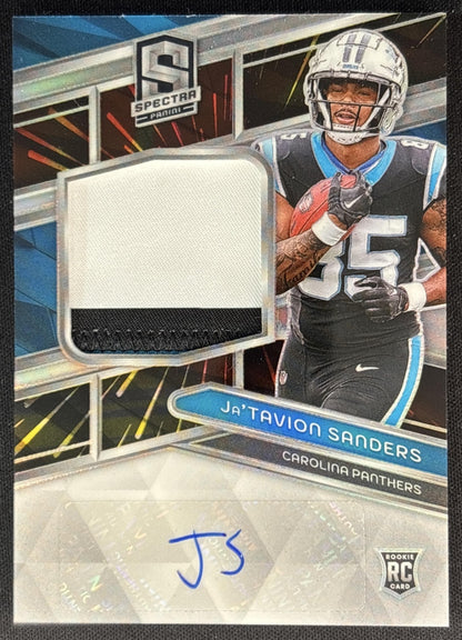 Ja Tavion Sanders 2024 Panini Spectra Rookie Patch Auto Hyper /60 Panthers 2