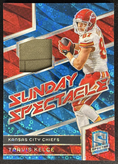 Travis Kelce 2024 Panini Spectra Sunday Spectacle Blue Neon /60 Chiefs
