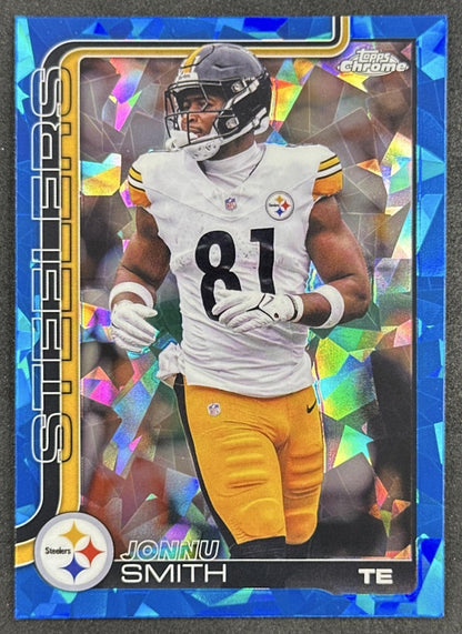 Jonnu Smith 2025 Topps Chrome Sapphire Steelers front