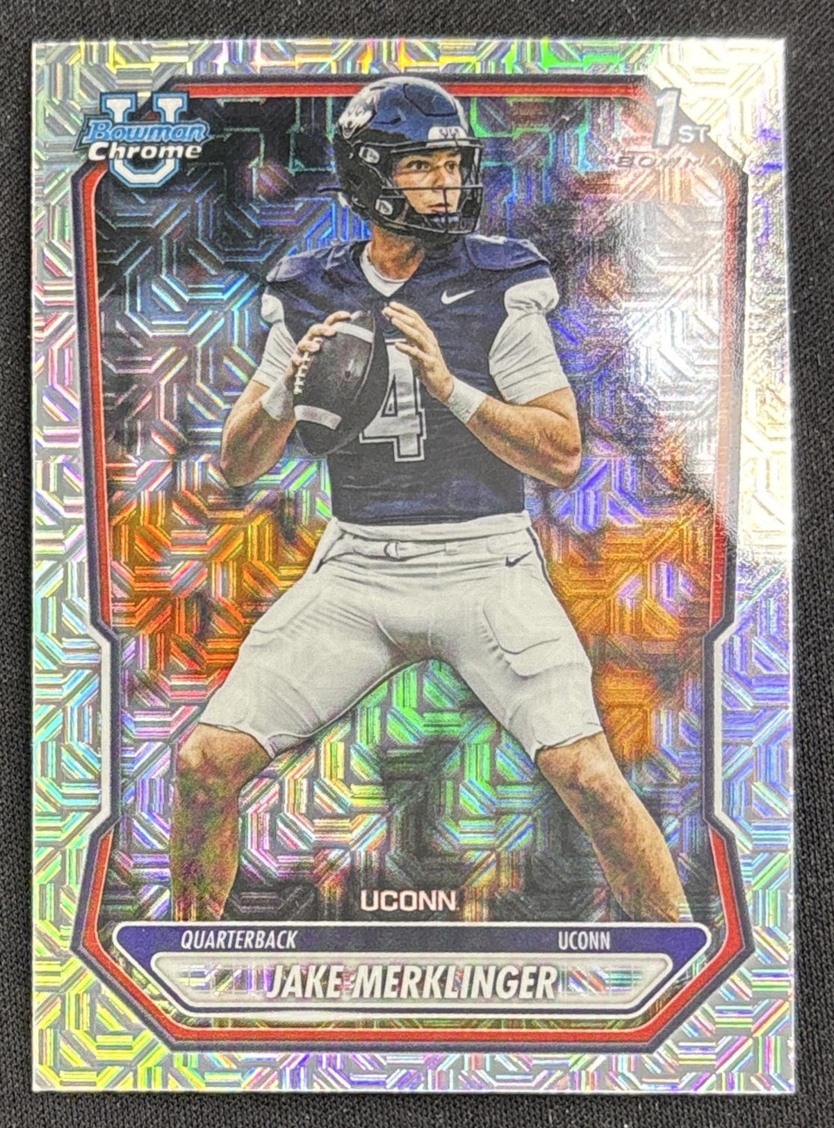 Jake Merklinger 2026 Bowman Chrome Prospects Mojo Refractor Huskies