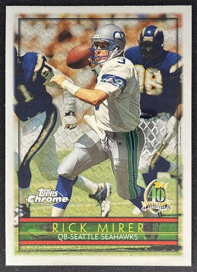 Rick Mirer 1996 Topps Chrome Seahawks Sports Trading Cards
