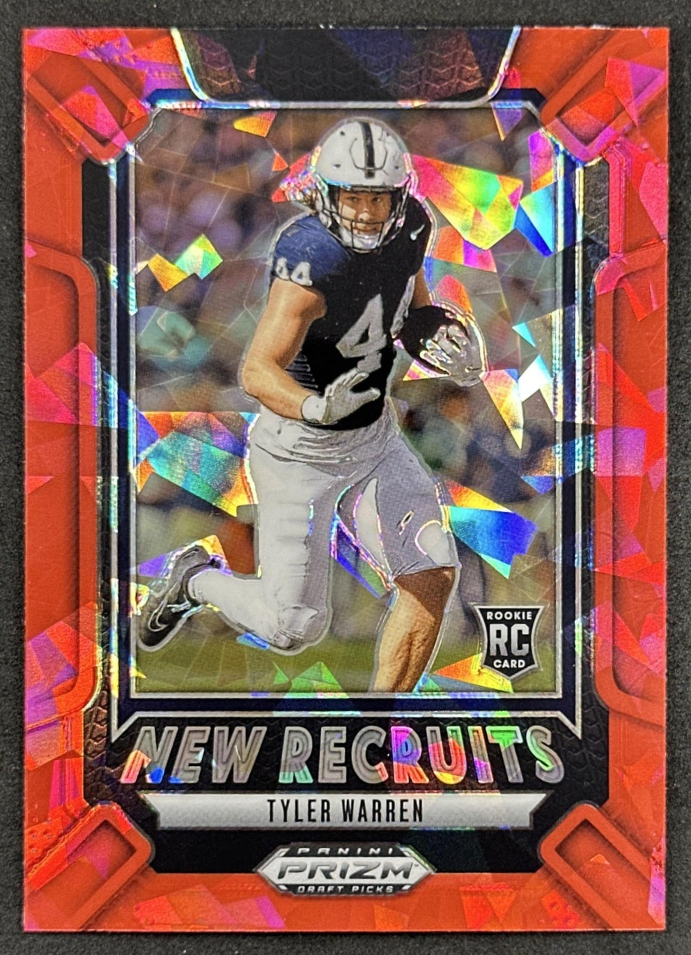 Tyler Warren 2025 Panini Prizm Draft Picks New Recruits Red Ice Nittany Lions Colts - Front