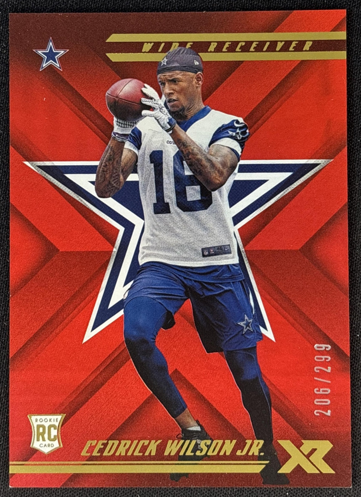 Cedrick Wilson Jr. 2018 Panini XR Red /299 Cowboys Sports Trading Cards