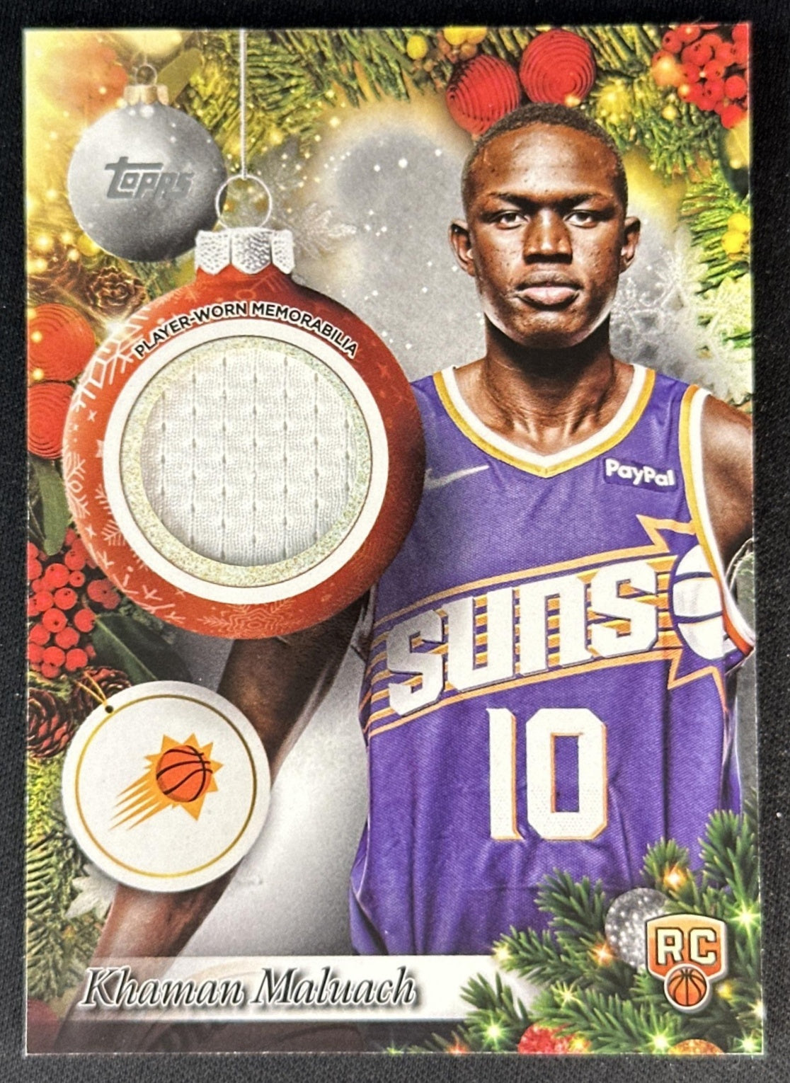 Khaman Maluach 2025 Topps Holiday Player Relics Suns