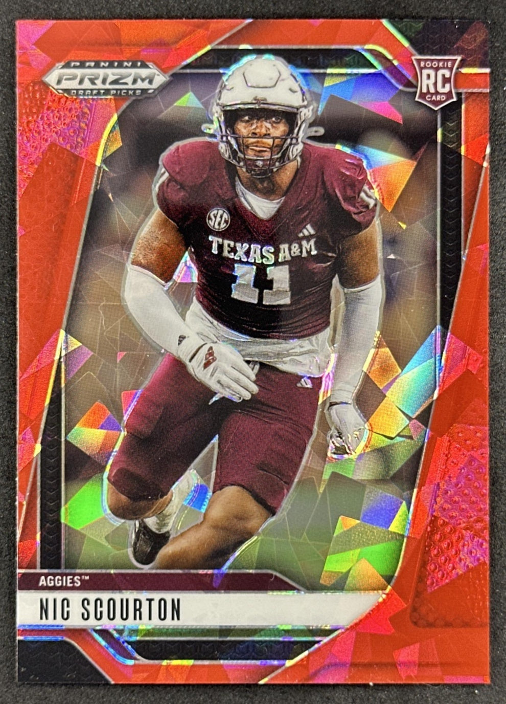 Nic Scourton 2025 Panini Prizm Draft Picks Red Ice Aggies Sports Trading Cards
