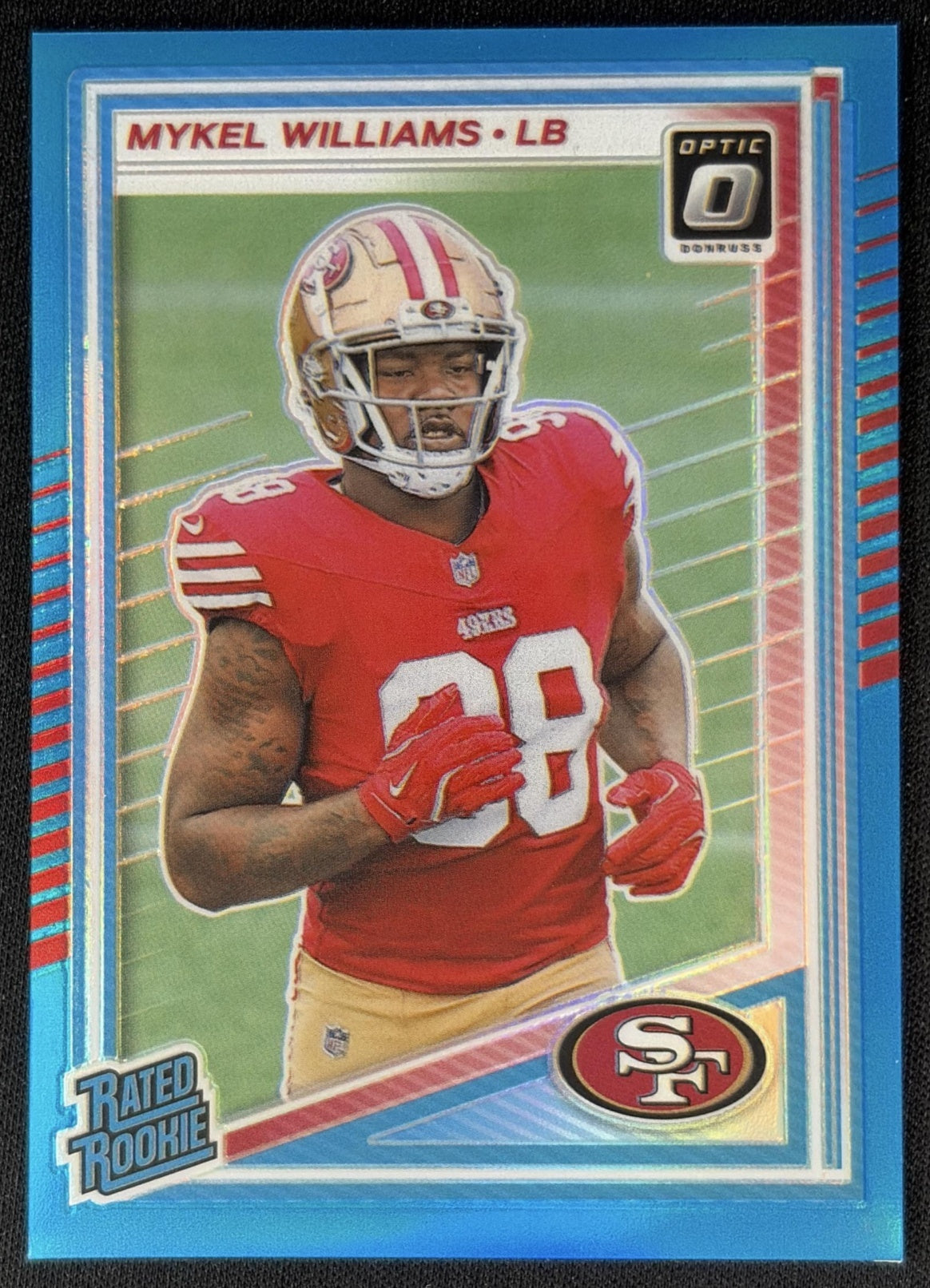 Mykel Williams 2025 Panini Donruss Optic Rated Rookie Aqua Prizm /349 49ers Default Title Sports Trading Cards
