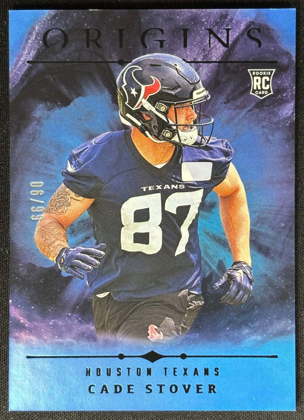 Cade Stover 2024 Origins Rookies Blue /99 Texans - Front